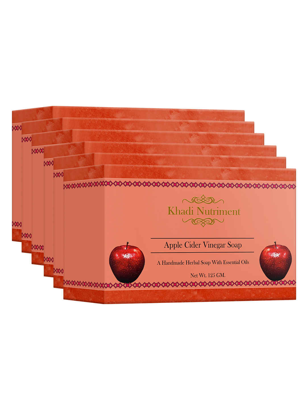 Buy Khadi Nutriment Apple Cider Vinegar Soap,125 gm (Pack of 6) - Purplle