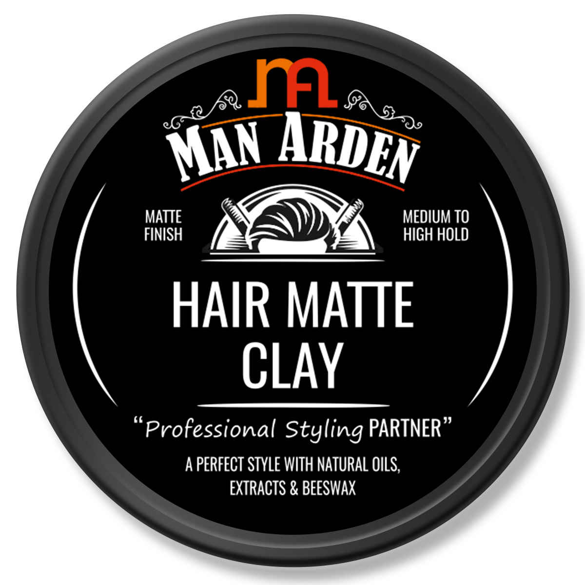 Buy Man Arden Hair Matte Clay Professional Styling For Matte Finish, Medium to High Hold, Adds Thickness and Texture, Non Greasy, Anytime Re-Stylable (50 g) - Purplle
