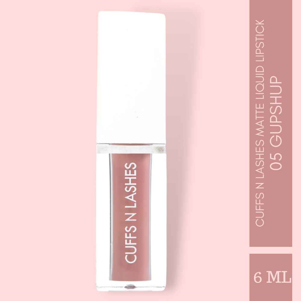 Buy Cuffs N Lashes Matte Liquid Lipstick, Gup Shup 05 - 6 ml - Purplle