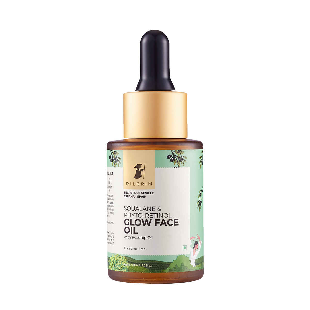 Buy Pilgrim Squalane & Phyto-Retinol Glow Face Oil  for Hydration & Anti Aging,30 ml - Purplle
