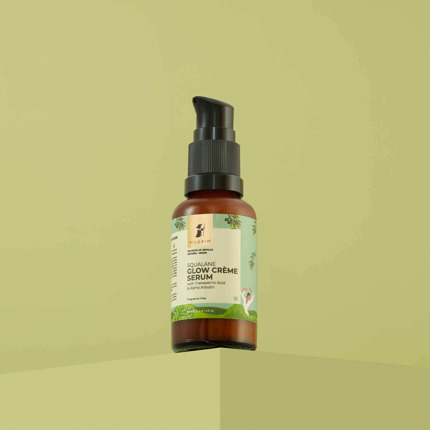 Buy Pilgrim Squalane Glow Creme Serum, With Tranexamic Acid & Alpha Arbutin 30 ml - Purplle