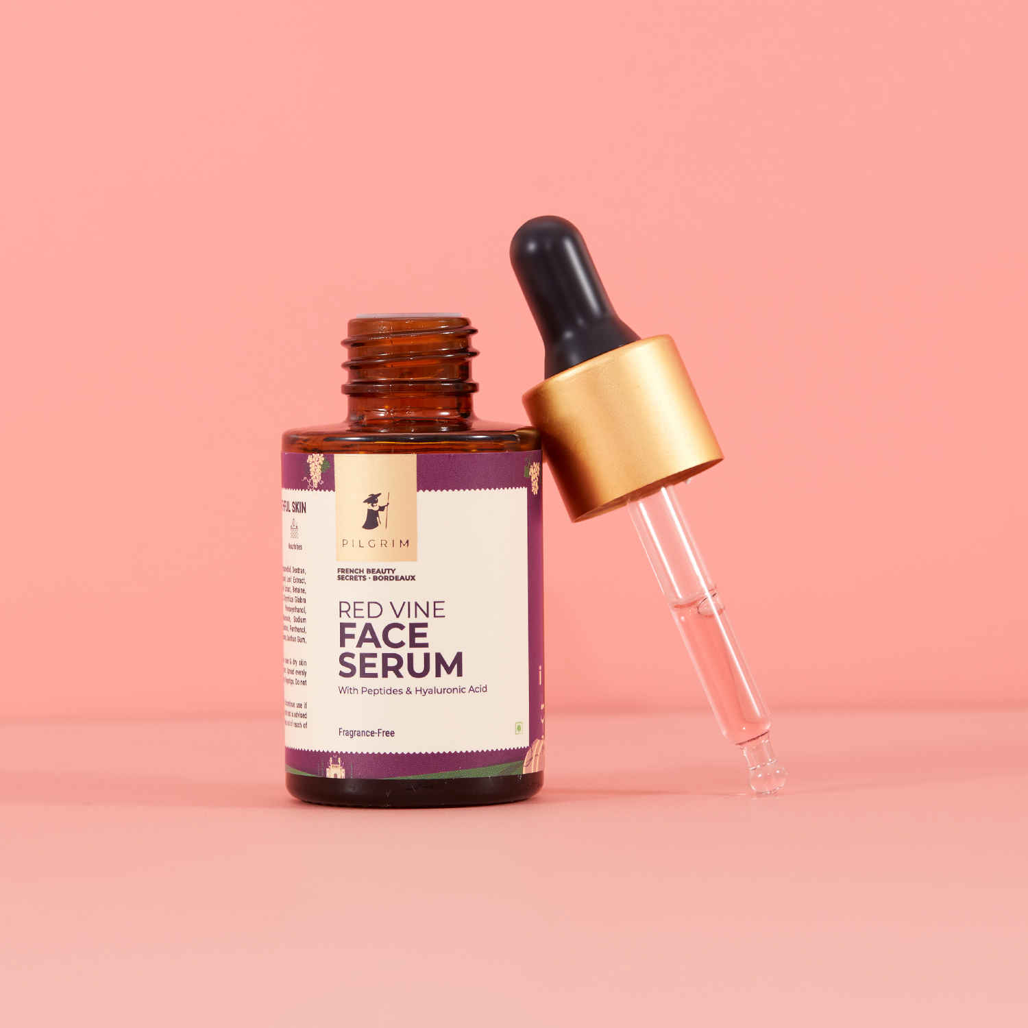 Buy Pilgrim Red Vine Face Serum with Peptides & Hyaluronic Acid for Anti-Ageing - Purplle