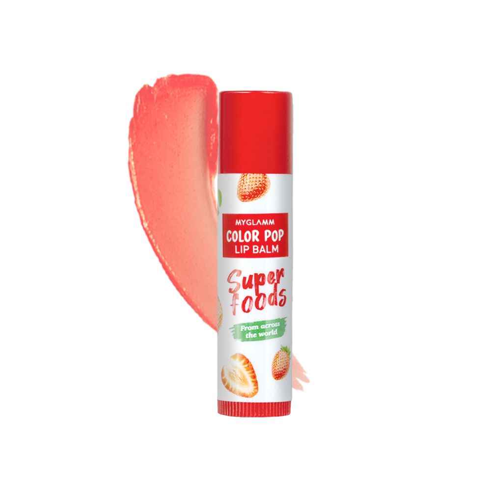 Buy MyGlamm Color Pop Lip Balm-Strawberry-(4.6 gm) - Purplle