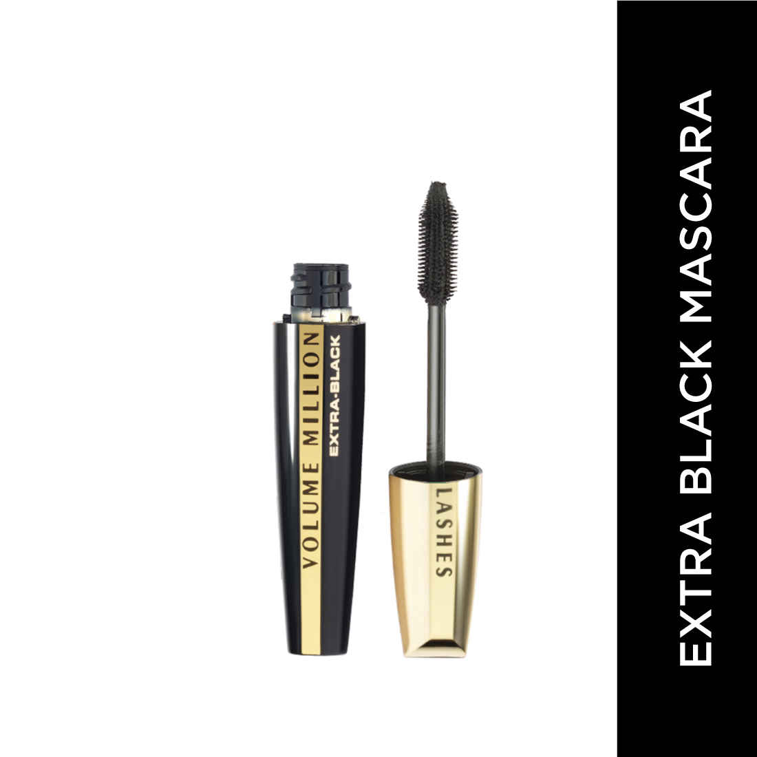 Buy L'Oreal Paris Mascara, Fanned Out Lash Effect, Washable, Clump-free and Smudge-free, Volume Million Lashes, Extra Black, 10.7 ml - Purplle