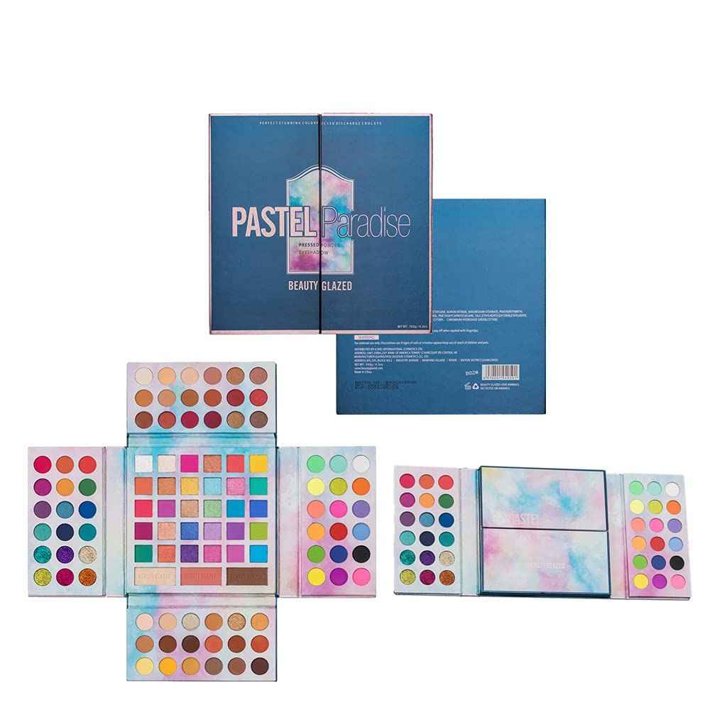 Buy Beauty Glazed 105 Colors 5 in 1 Pastel Paradise Palette Neon Glitter Rainbow Shimmer Matte Eye - Purplle