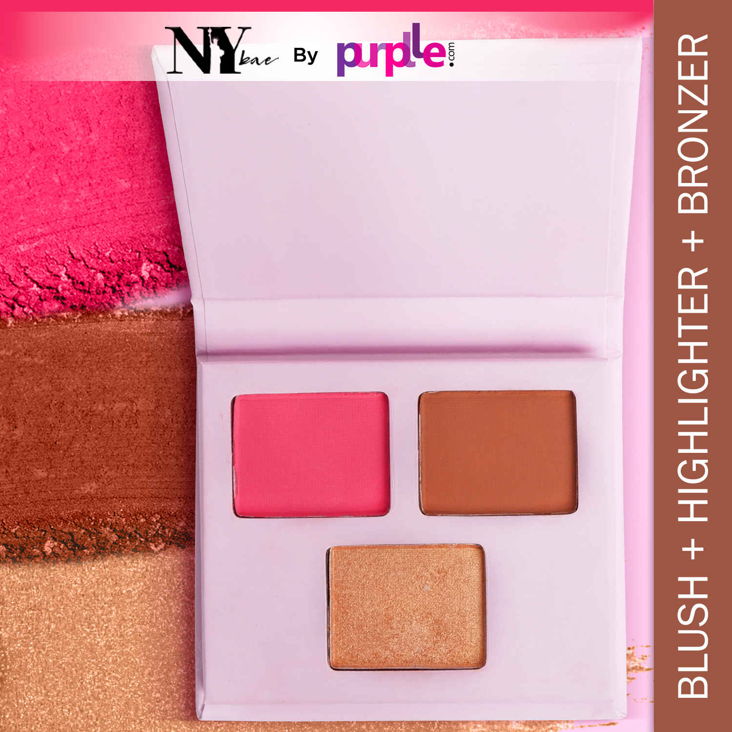 Buy NY Bae Face Palette - 03 (6 g) | Blush + Highlighter + Contour | 3 In 1 | Pink, Brown & Rose Gold | Rich Colour | Multipurpose | Travel-Friendly - Purplle