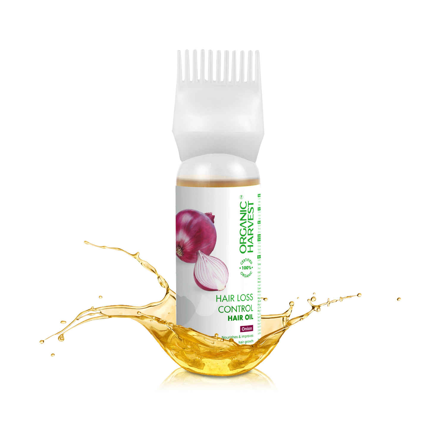 Buy Organic Harvest Hair Loss Control Hair Oil: Onion | Hair Oil For Hair Fall & Regrowth | Red Onion Oil For Hair Growth | 100% American Certified Organic | Sulphate and Paraben-free | 150 ml - Purplle