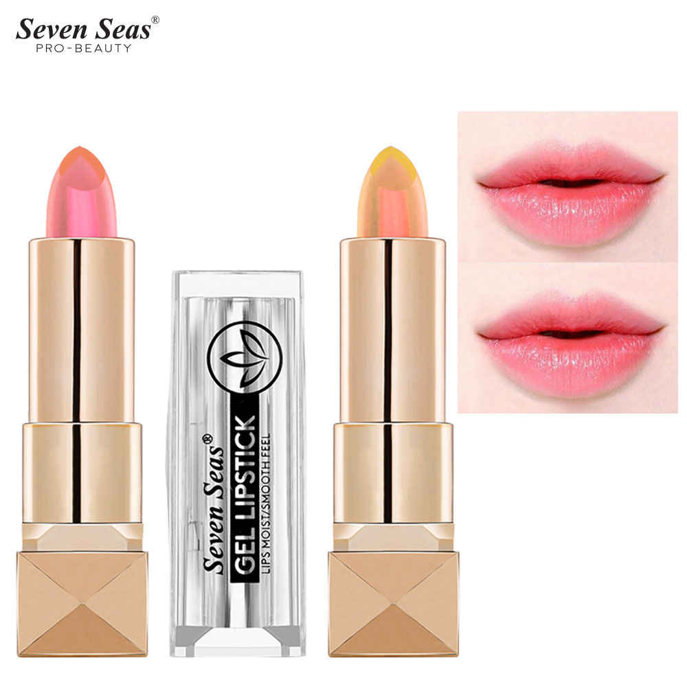 Buy Seven Seas Gel Lipstick Moist Lips Smooth Touch (Pack Of 2) 3.8G - Purplle