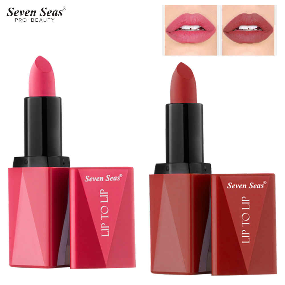 Buy Seven Seas Lip To Lip Matte Lipstick (Pack OF 2) 3.8G - Purplle