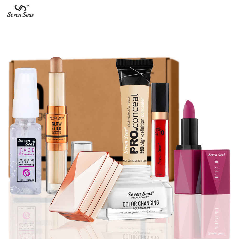 Buy Seven Seas Professional Face Makeup Kit For Fair Skin Tone Daily Use Makeup Pack OF 6 - Purplle