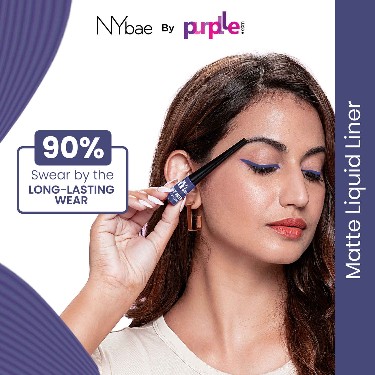 Buy NY Bae Truly Matte Liquid Eyeliner - Glory Gray (4.5ml) | Colored Eyeliner | Waterproof | Long Lasting | Smudgeproof | Quick Dry | Eye Makeup - Purplle