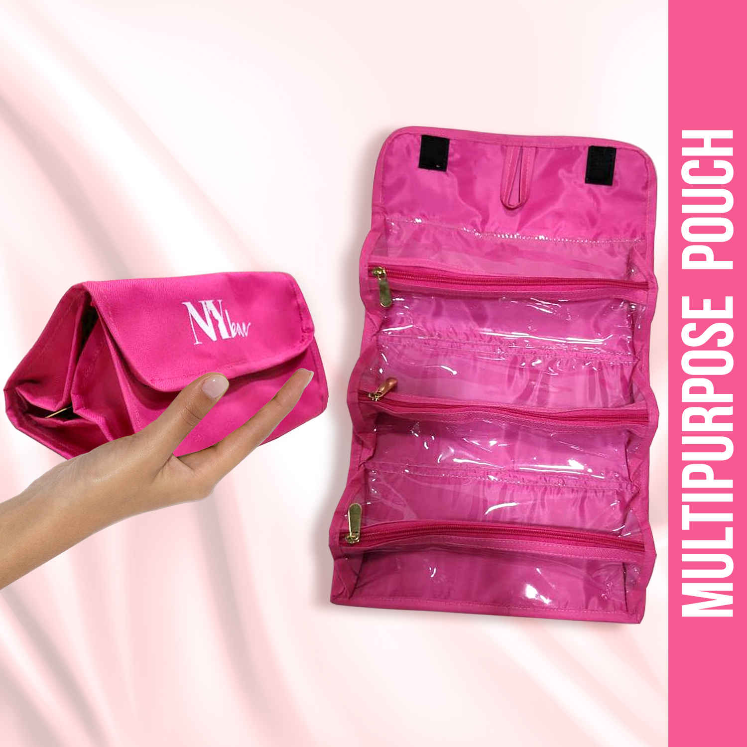 Buy NY Bae Multipurpose Makeup Pouch - Rose - Purplle