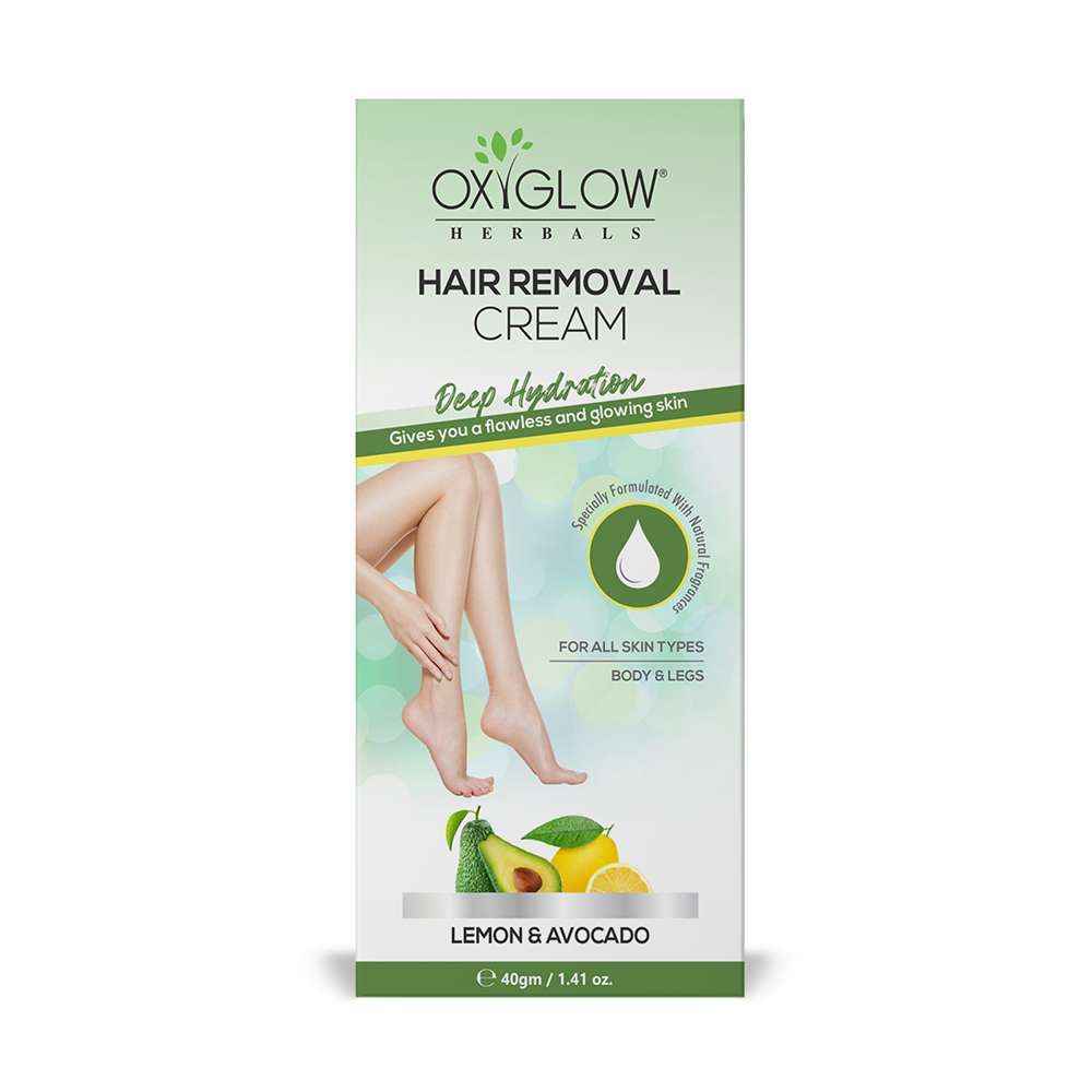 Buy OxyGlow Herbals Lemon & Avocado Hair Removal Cream 40 gm, Smooth Skin - Purplle