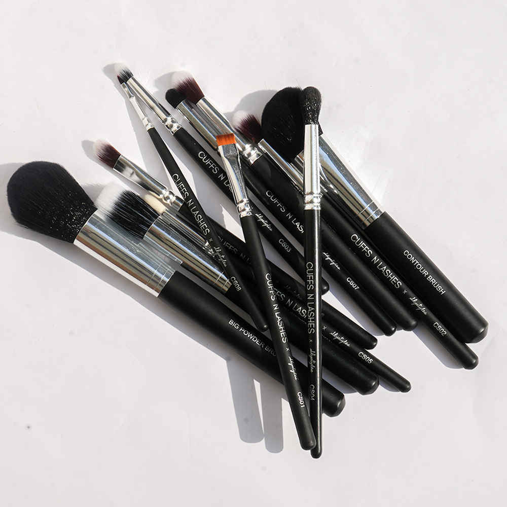 Buy Cuffs N Lashes X Shystyles, Makeup Brushes, Set of 9 - Purplle