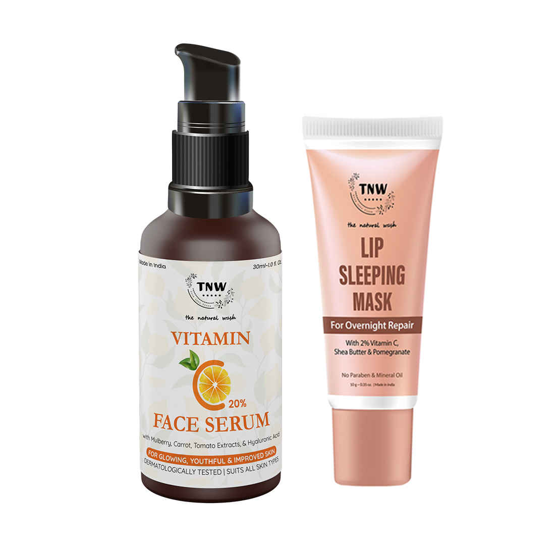 Buy Combo of 2- Vitamin C Face Serum 30ml + Lip Sleeping Mask 10g - Purplle