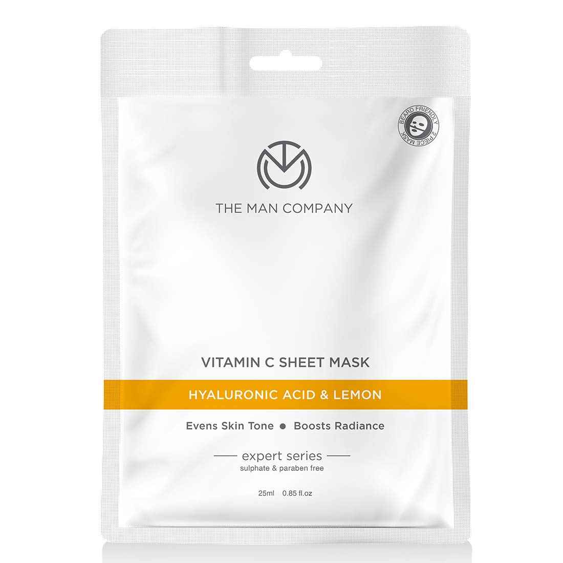 Buy The Man Company Vitamin C Sheet Mask |Aloe Vera| Boosts Collagen, Adds Radiance, Improves Skin Tone, Deep Cleanses and Removes Excess Oil - Purplle
