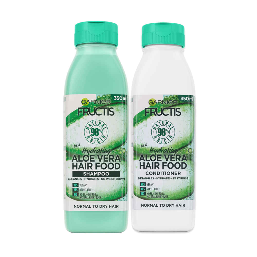 Buy Garnier Fructis Hair Food Nourishing Aloe Vera Shampoo + Conditioner (Combo Pack of 2) - Purplle