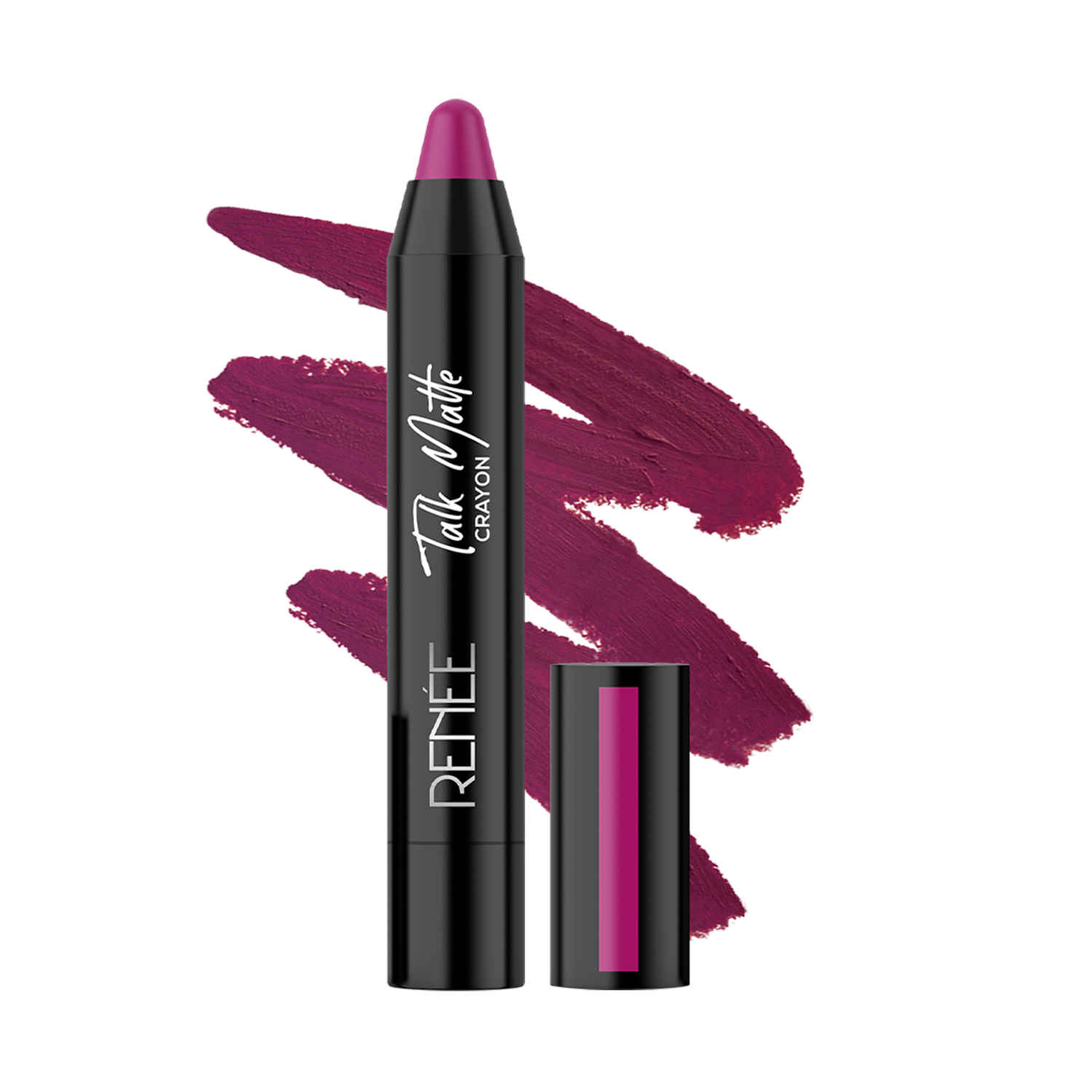 Buy RENEE Talk Matte Crayon - Magenta Glaze Hydrating and Long-Lasting Matte Lip Color, Enriched with Vitamin E, Jojoba Oil & Cocoa Butter, 4.5 gm - Purplle