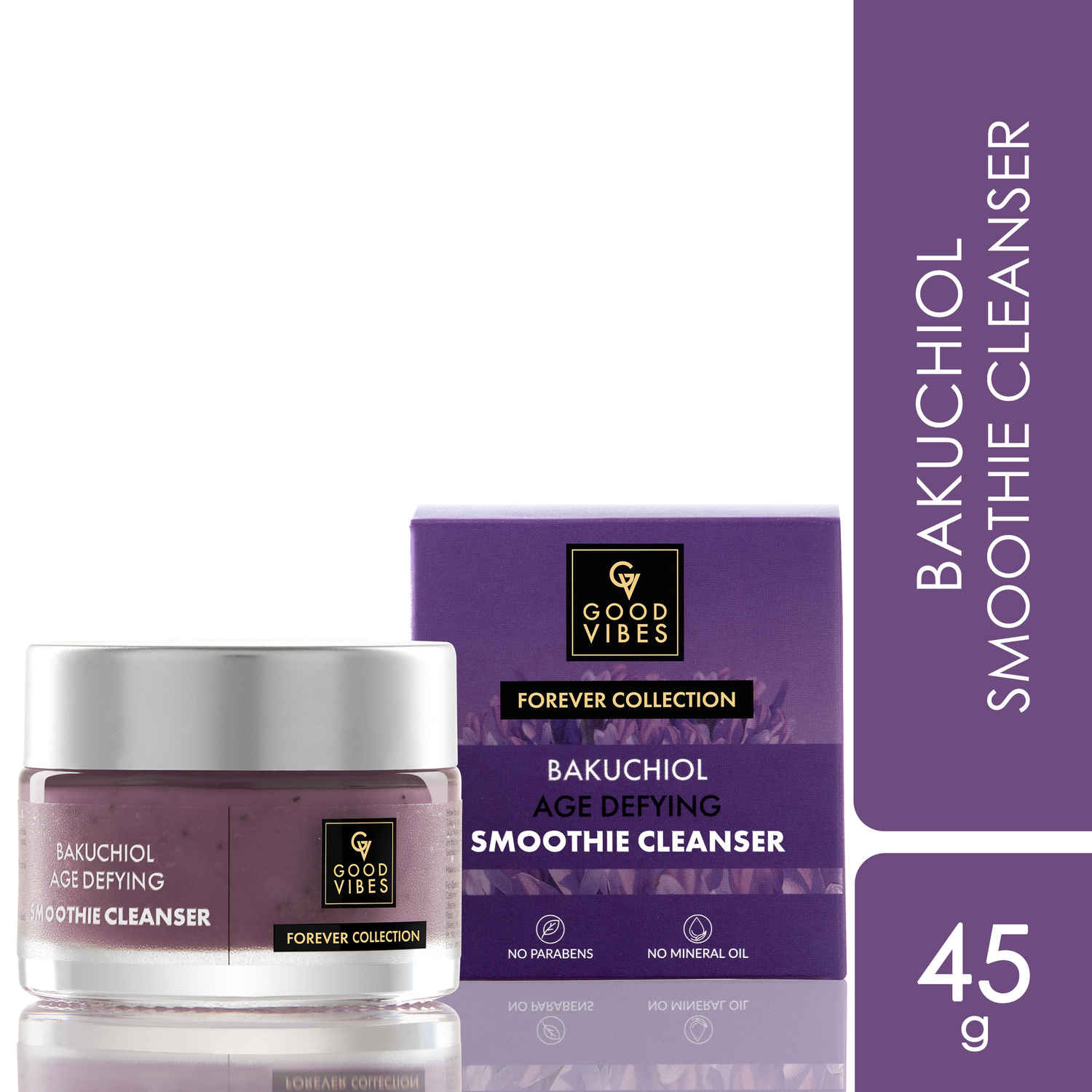 Buy Good Vibes Bakuchiol Age Defying Smoothie Cleanser | Gentle Cleansing, Anti-Ageing | For Smooth & Soft Skin | Forever Collection | (45 gm) - Purplle