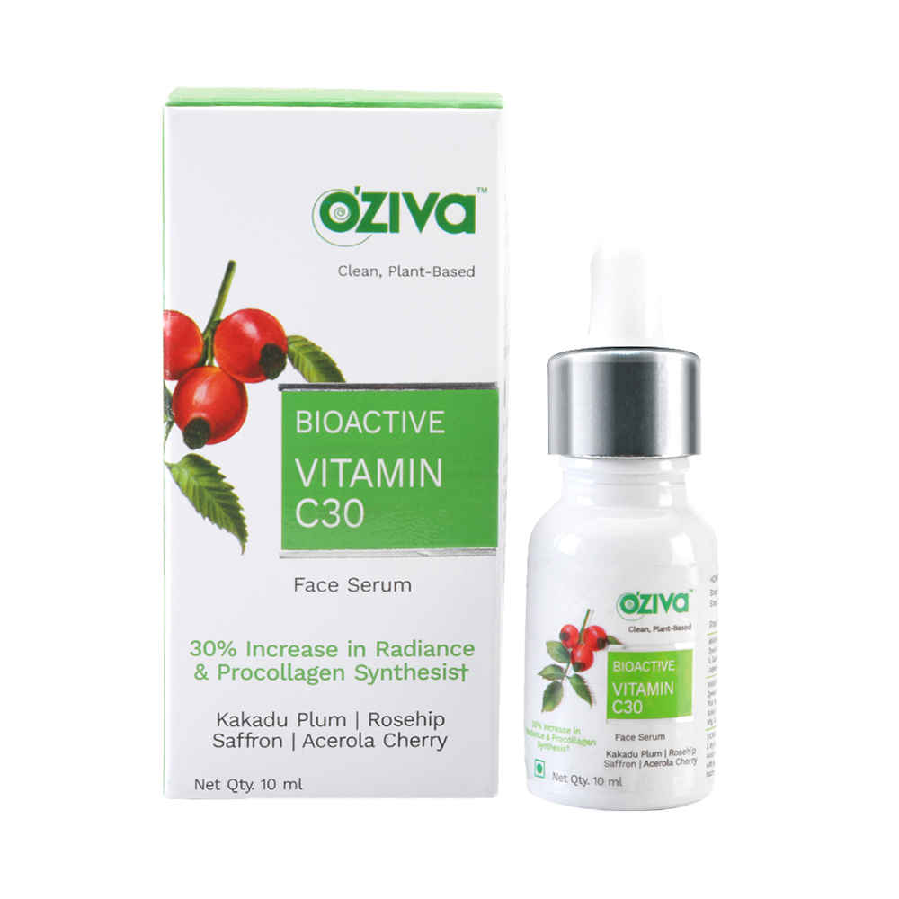 Buy OZiva Bioactive Vitamin C30 Face Serum for Skin Radiance Enhancement, 10 ml - Purplle
