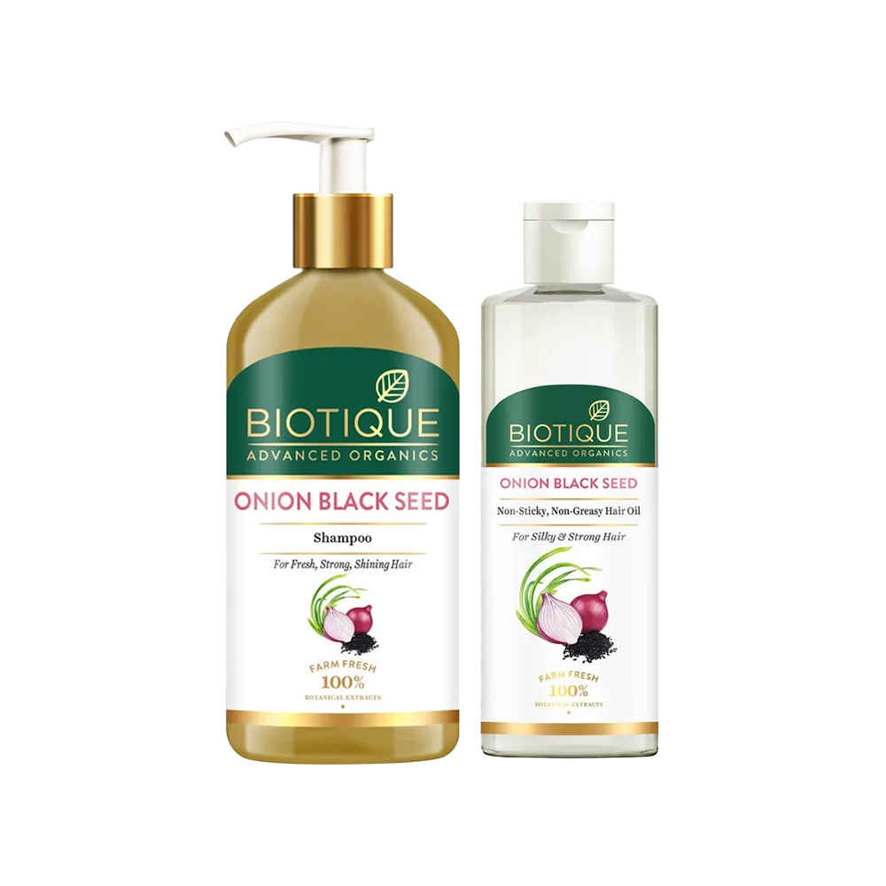 Buy Biotique Onion Shampoo & Hair Oil Combo - Purplle
