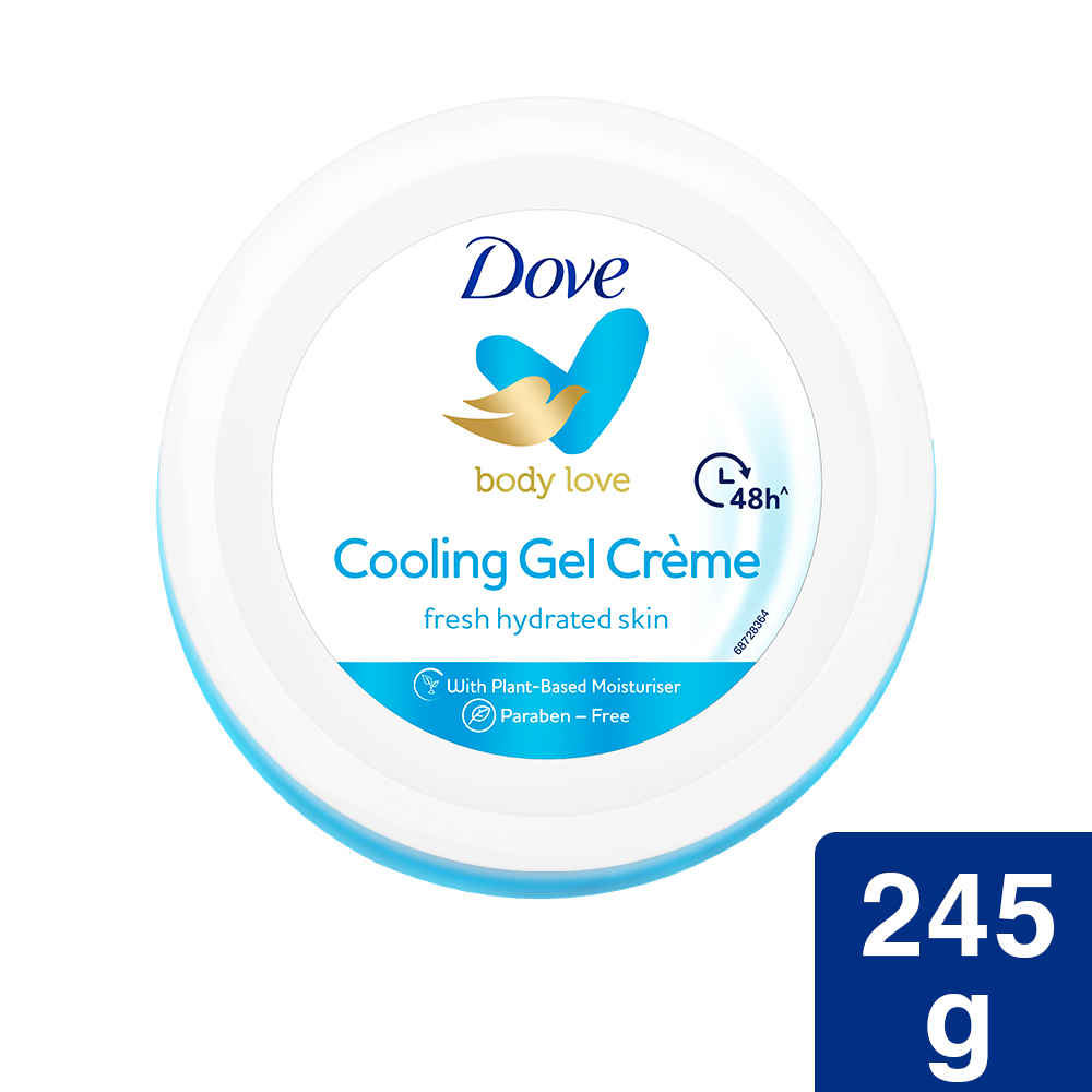 Buy Dove Body Love Cooling Gel Creme Paraben Free 48hrs Hydration, 245 g - Purplle