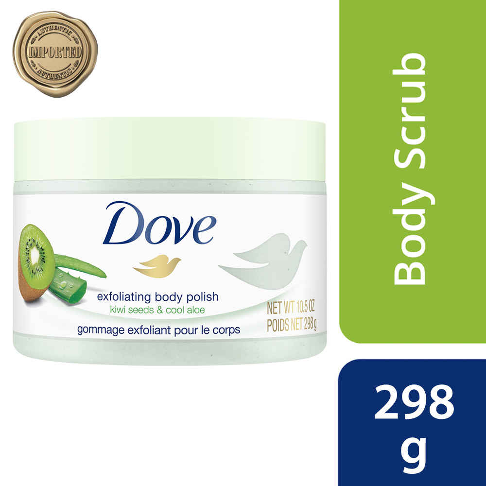 Buy Dove Exfoliating Body Polish Scrub, Kiwi Seeds and cool  Aloe , 298 gm - Purplle