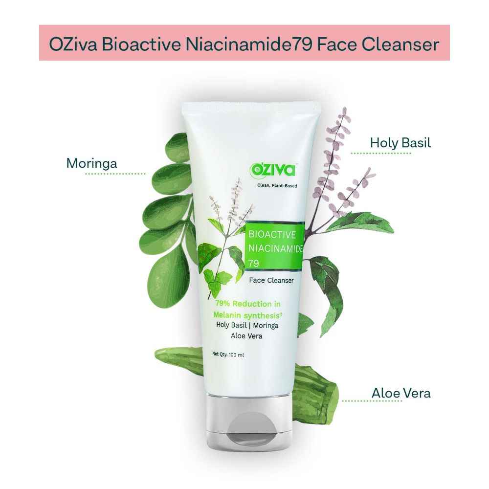 Buy OZiva Bioactive Niacinamide79 Face Cleanser for Acne and Spot Correction - 100 ml - Purplle