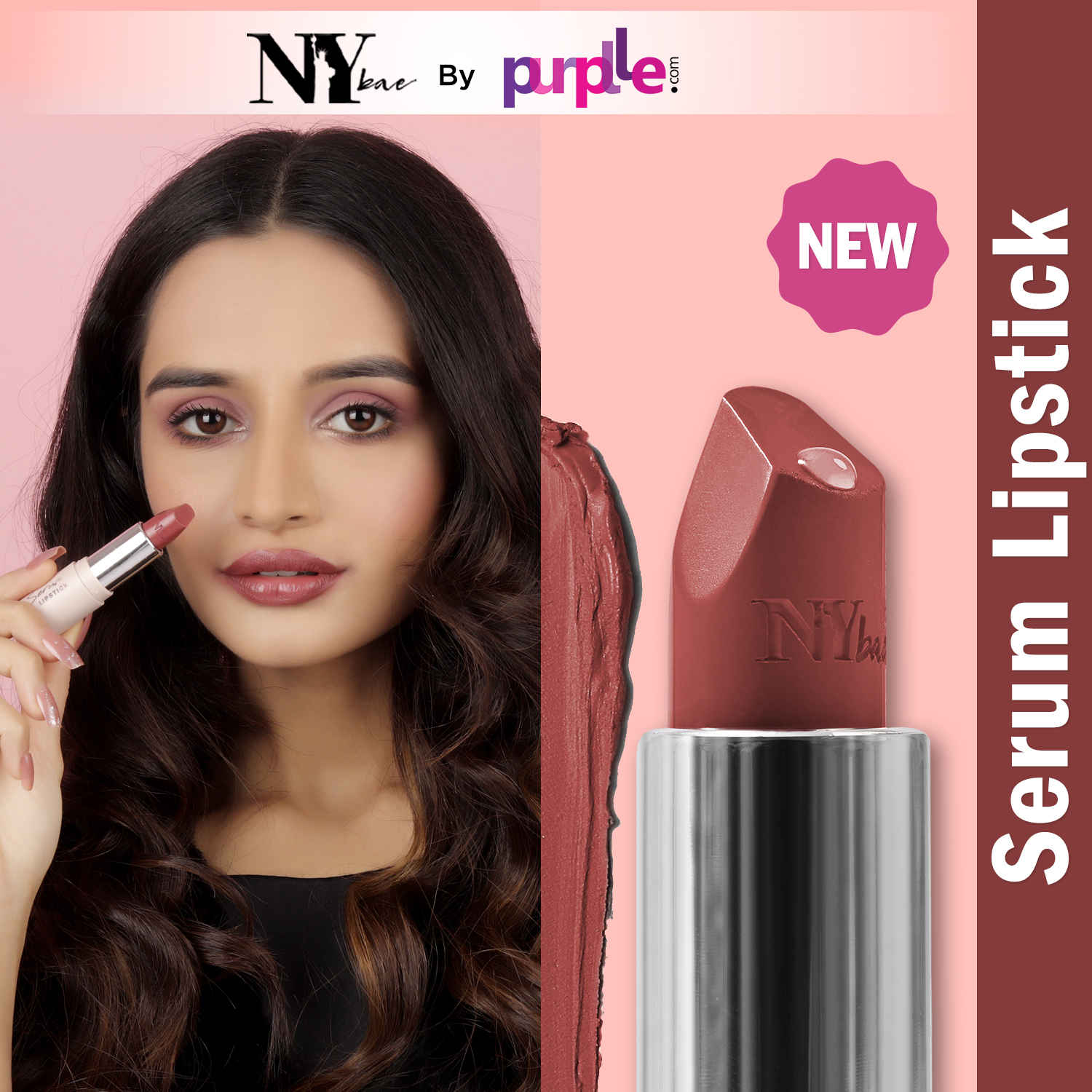 Buy NY Bae Runway Serum Lipstick - Grape Sprinkle 07 (4.2 gm) | Purple | Highly Pi gmented | Vitamin E & Fruit Oils | Lightweight | Non-Drying - Purplle