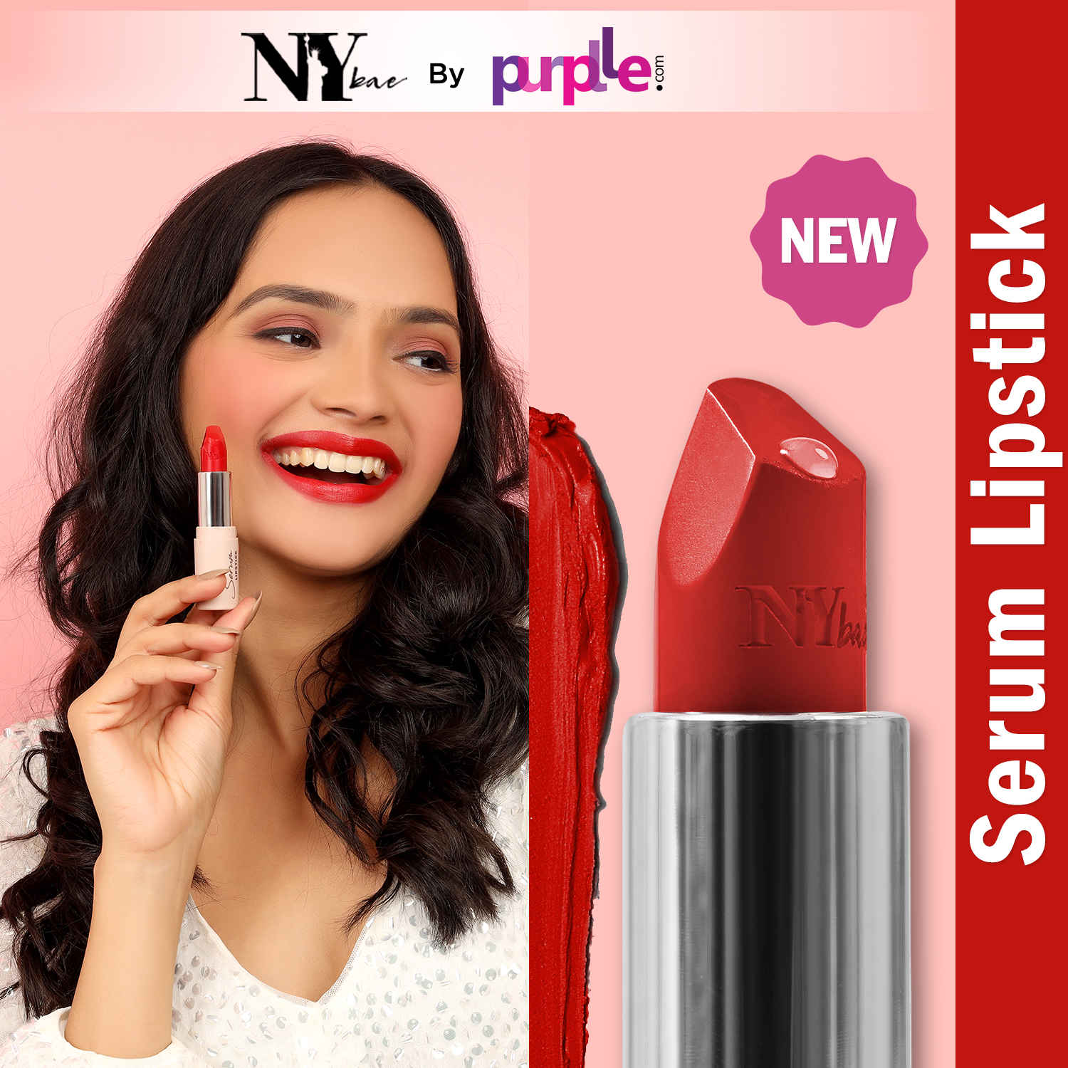Buy NY Bae Runway Serum Lipstick - Rose Rain 11 (4.2 gm) | Pink | Highly Pi gmented | Vitamin E & Fruit Oils | Lightweight | Non-Drying - Purplle