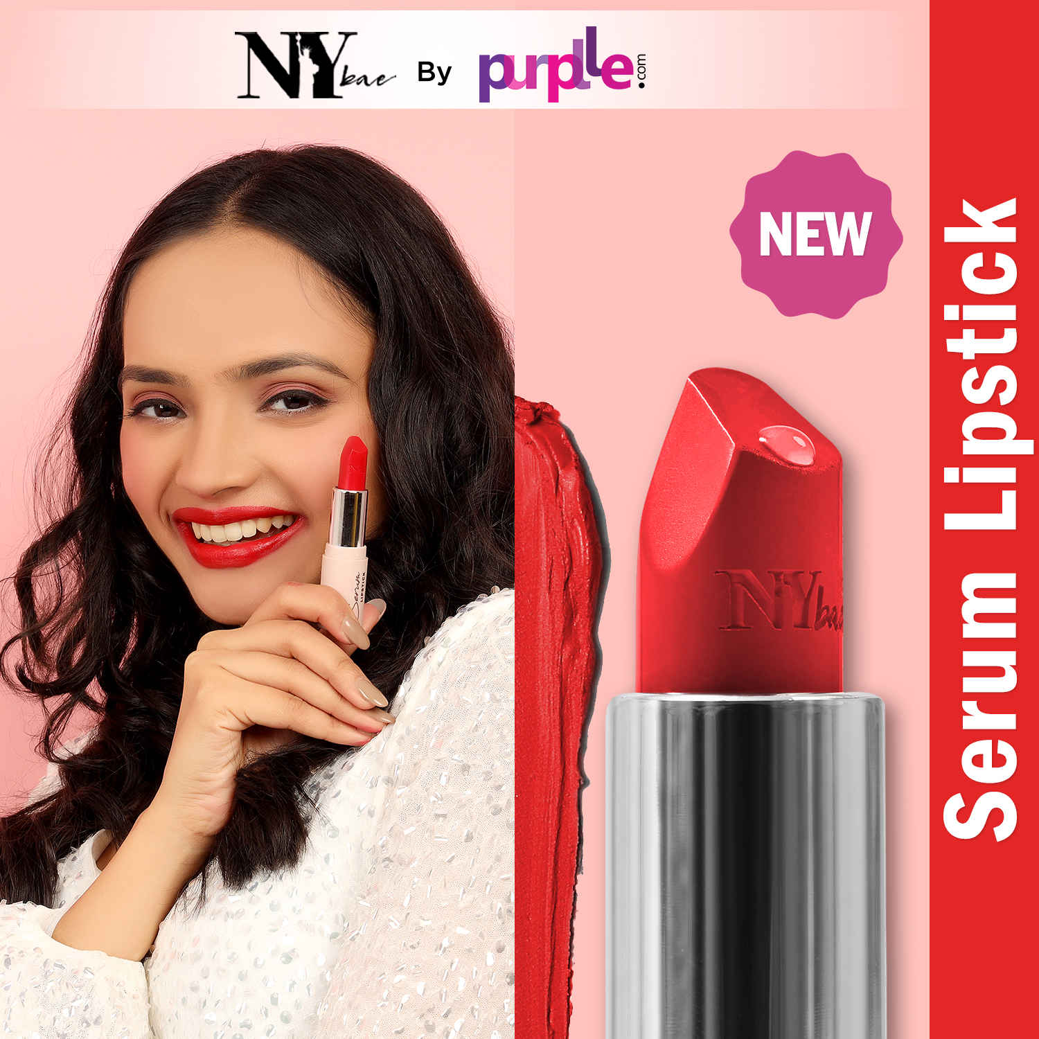 Buy NY Bae Runway Serum Lipstick - Red Rush 12 (4.2 gm) | Red | Highly Pi gmented | Vitamin E & Fruit Oils | Lightweight | Non-Drying - Purplle