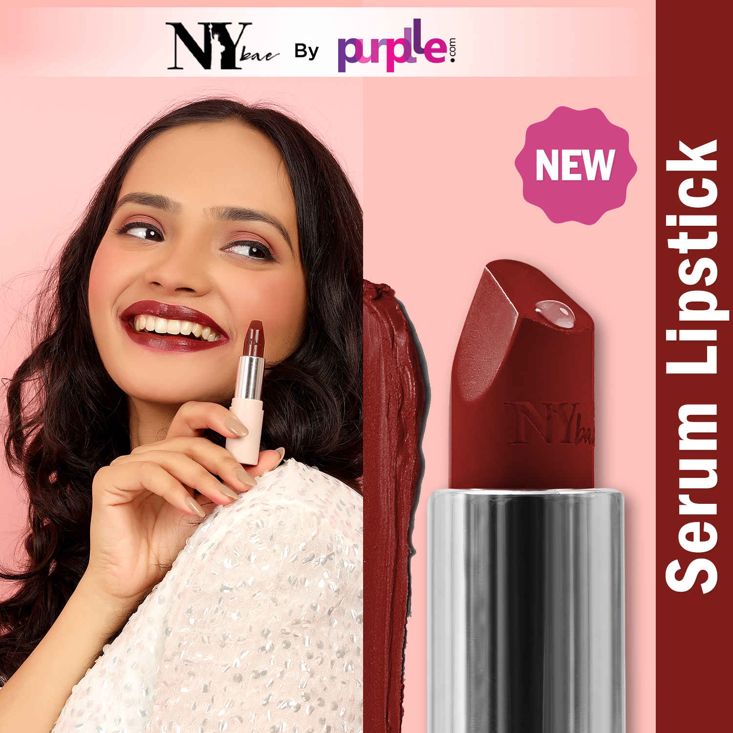 Buy NY Bae Runway Serum Lipstick - Wine Wave 13 (4.2 gm) | Magenta | Highly Pi gmented | Vitamin E & Fruit Oils | Lightweight | Non-Drying - Purplle