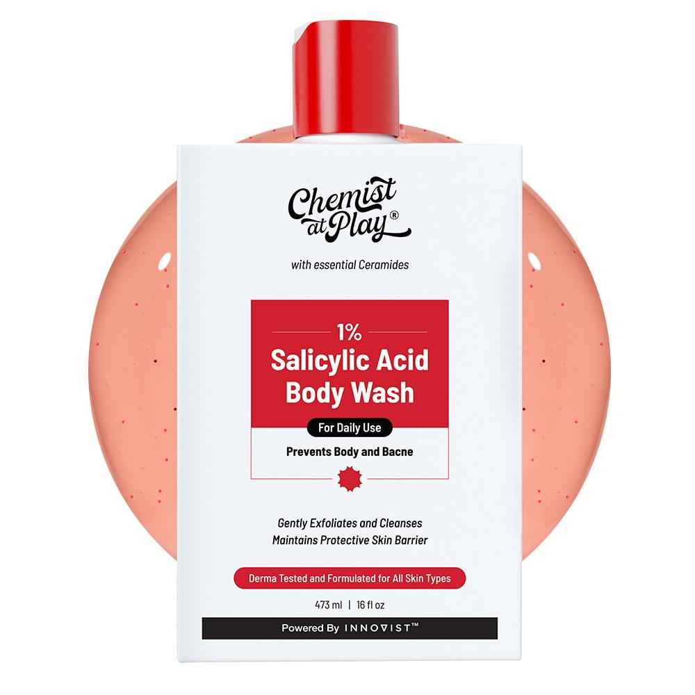 Buy Chemist at Play|1% Salicylic Acid Body Wash | For back acne (Bacne), Gently Exfoliates and Cleanses Maintains Protective Skin barrier | 473 ml - Purplle