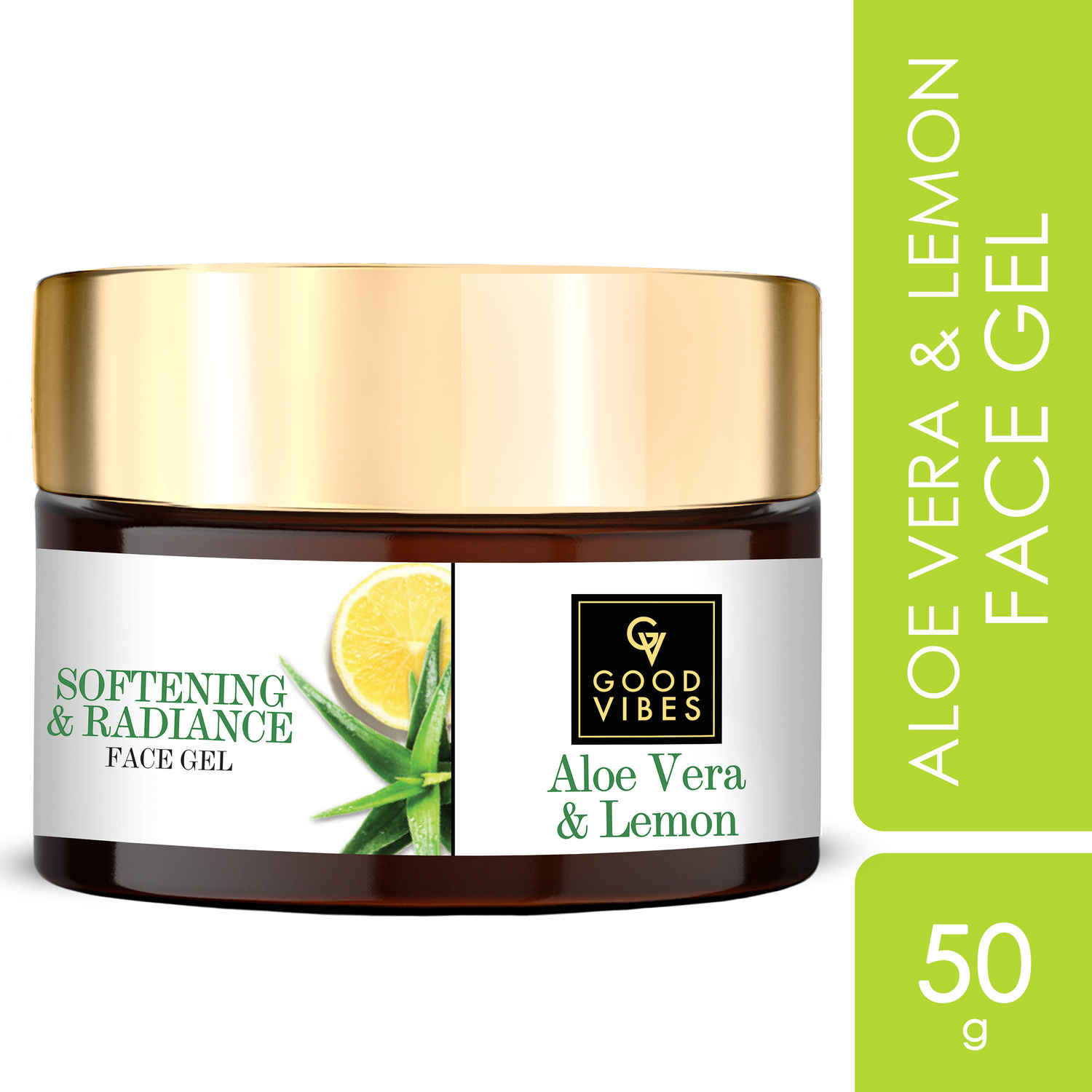 Buy Good Vibes Softening + Radiance Gel - Aloe Vera + Lemon (50 gm) - Purplle