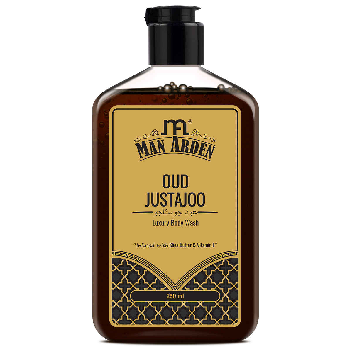 Buy Man Arden Oud Justajoo Luxury Body Wash Infused With Shea Butter & Vitamin E, 250ml - Purplle
