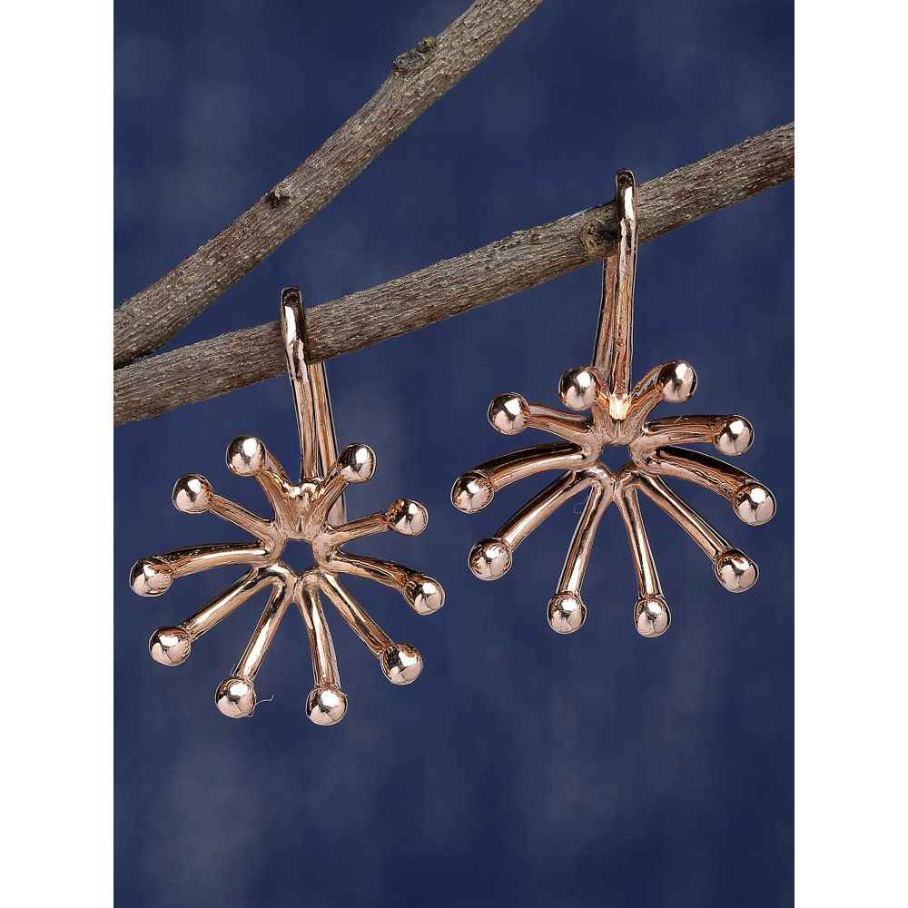 Buy KUNUZ Rose Gold Plated 925 Sterling Silver Stud Earrings - Purplle