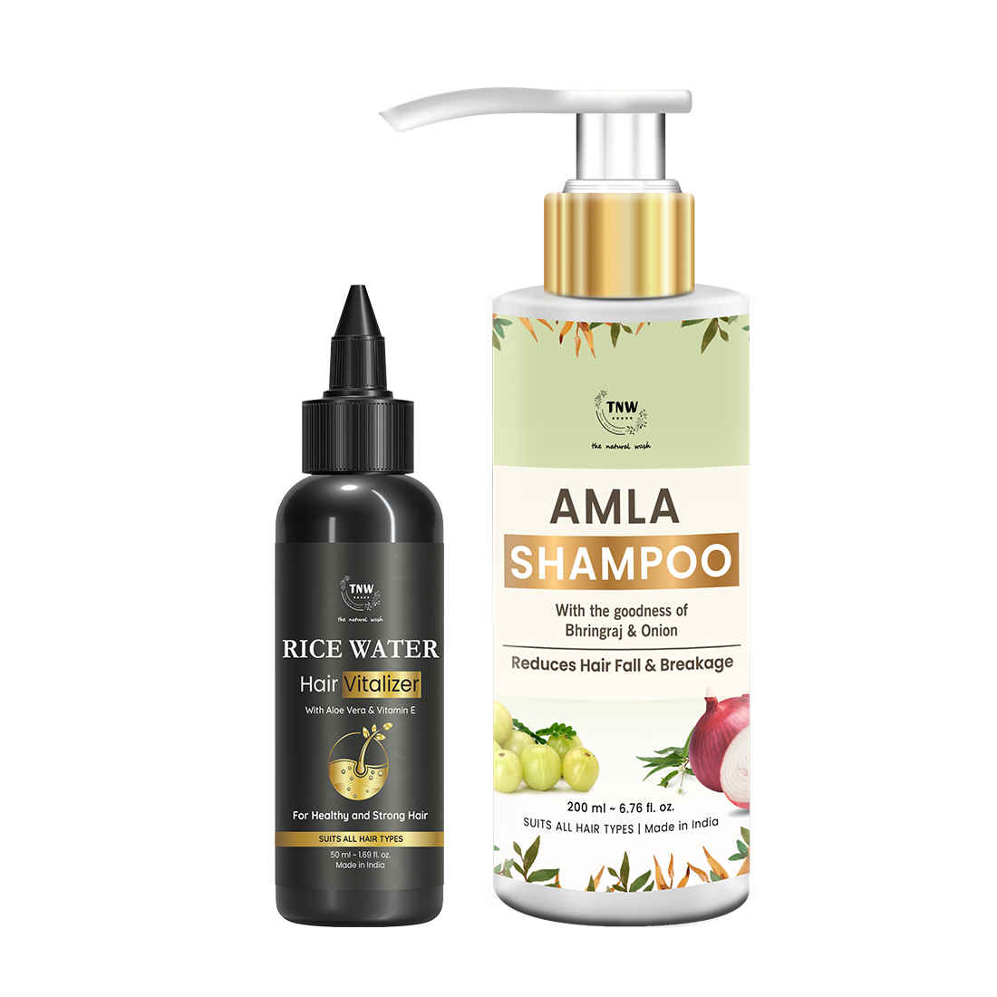 Buy Combo of 2- Amla Shampoo 200ml + Hair Vitalizer 50ml - Purplle