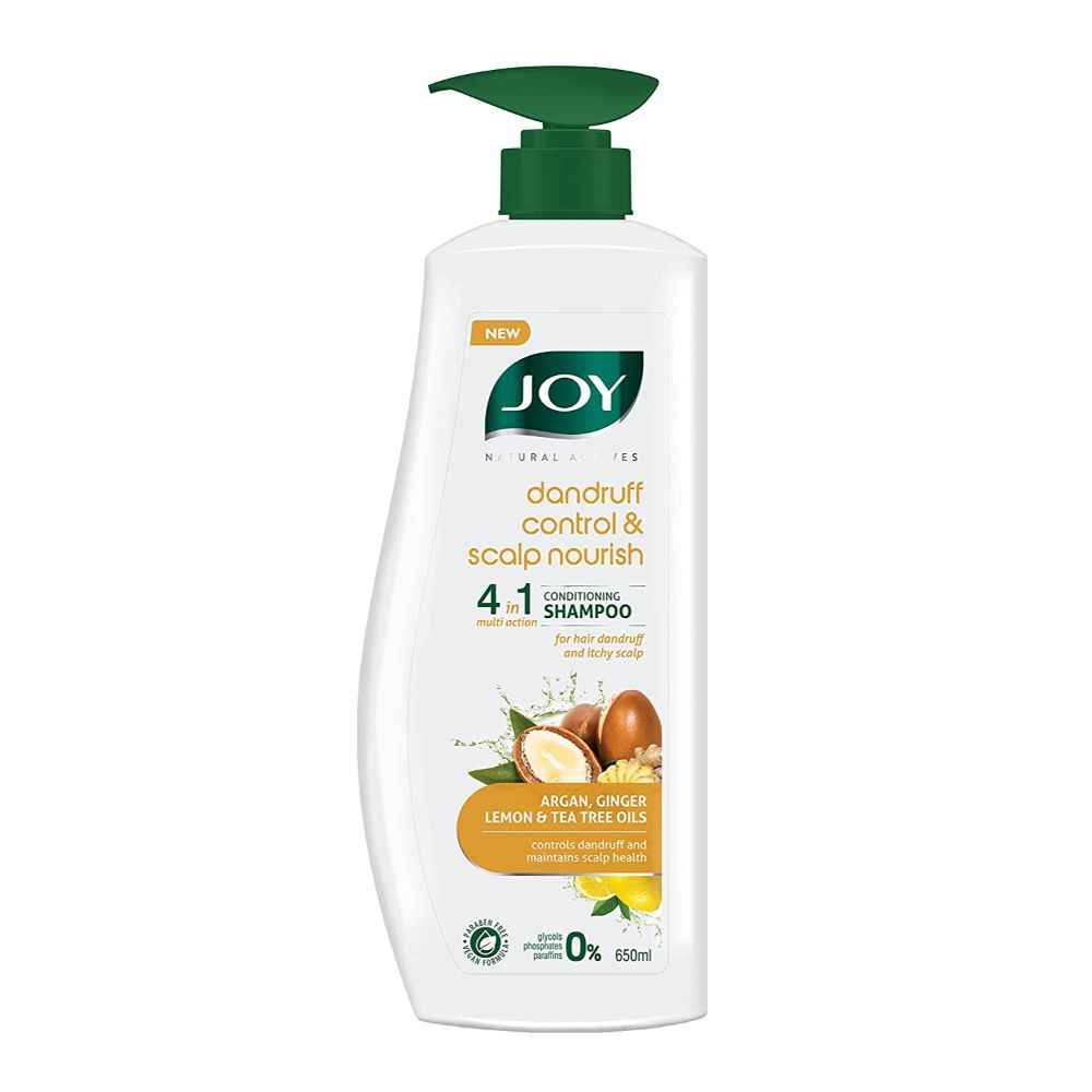 Buy Joy Natural Actives Dandruff Control and Scalp Nourish 4 in 1 Multi Action Conditioning Shampoo (650 ml) - Purplle