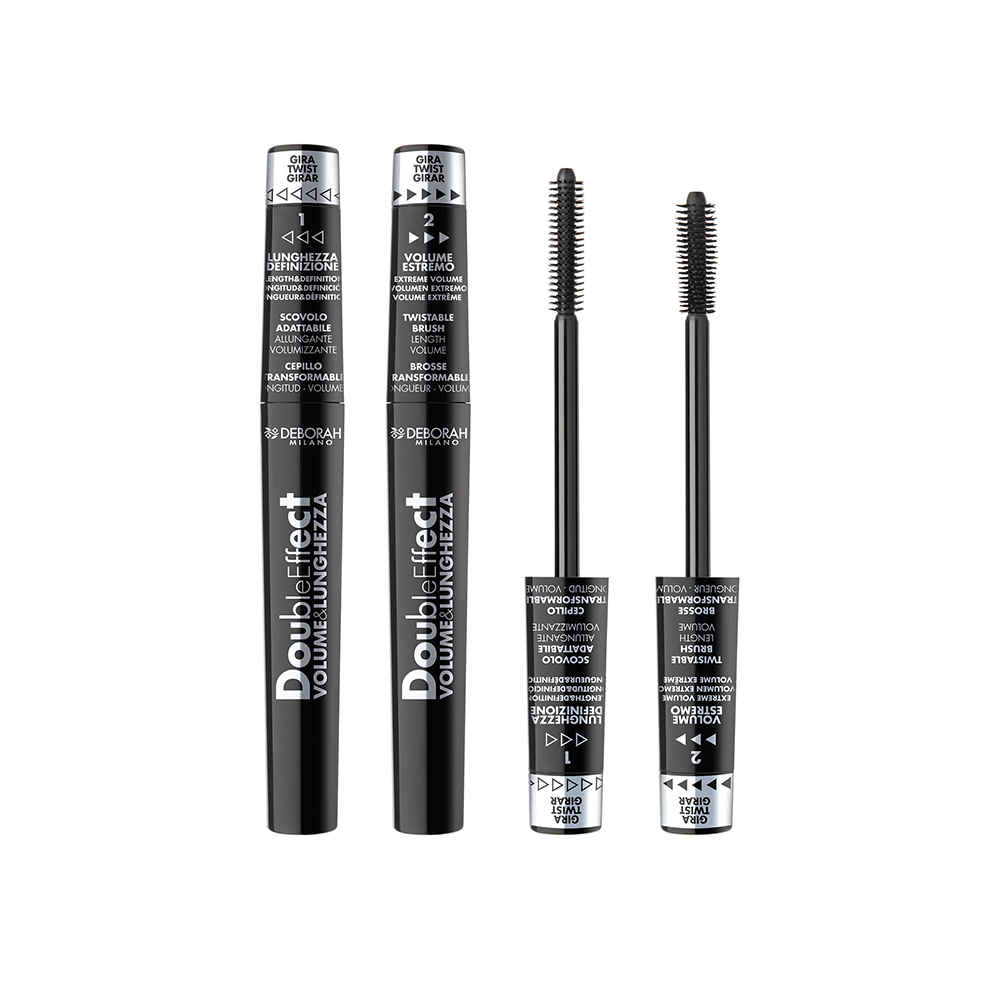 Buy Deborah Milano Double Effect Mascara - Black - Purplle