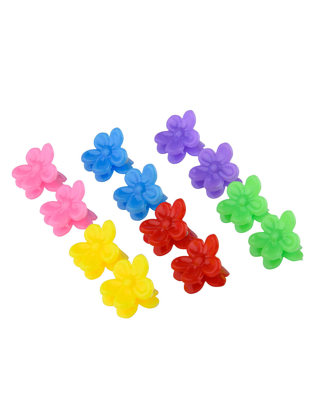 Buy Lilly & Sparkle Multi Colour Flower Mini Claw Clips Set Of 6 - Purplle