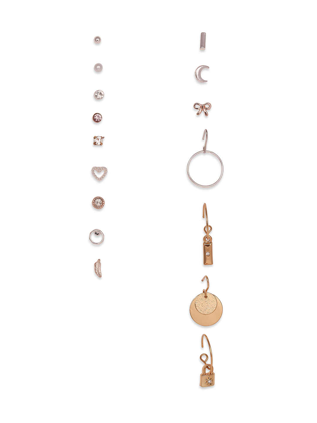 Buy Lilly & Sparkle Stud And 4 Drop Earrings Pack Set Of 12 - Purplle