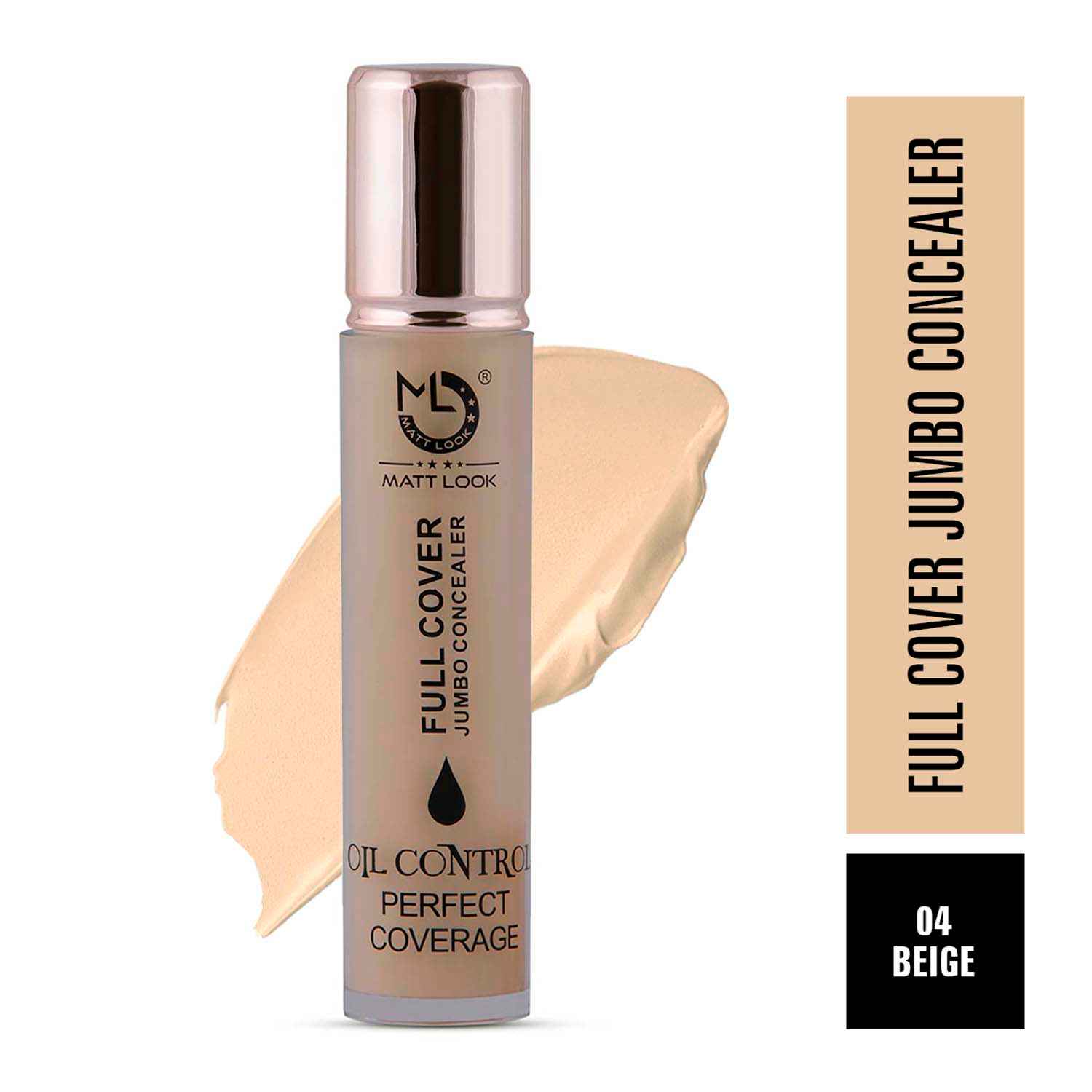 Buy Matt look Full Cover Jumbo Concealer Oil Control Perfect Coverage, Face Makeup, Beige (11 ml) - Purplle