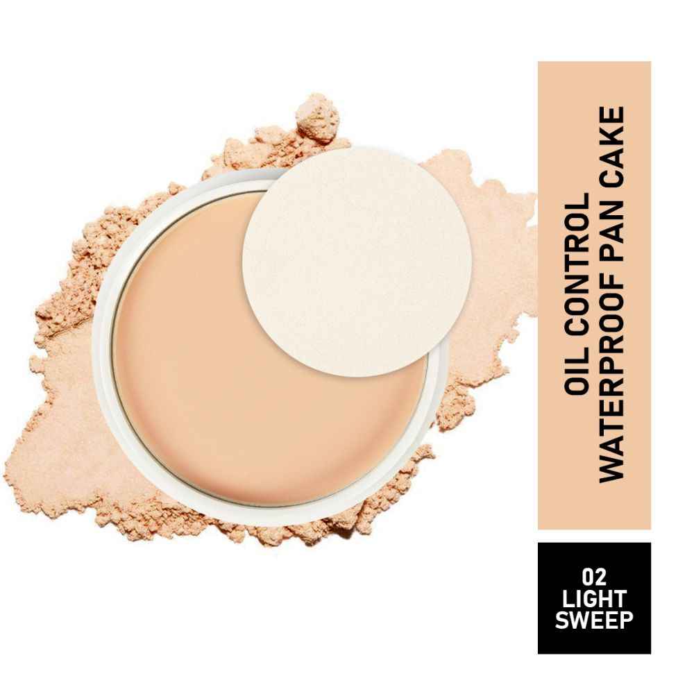 Buy Mattlook Oil control Waterproof Pan Cake, Face Makeup, Light Sweep (15 gm) - Purplle