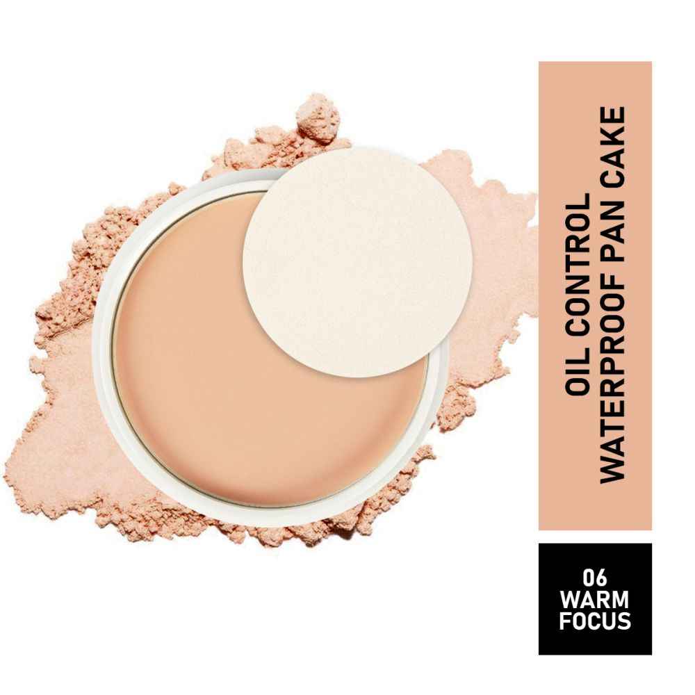 Buy Mattlook Oil control Waterproof Pan Cake, Face Makeup, Warm Focus (15 gm) - Purplle