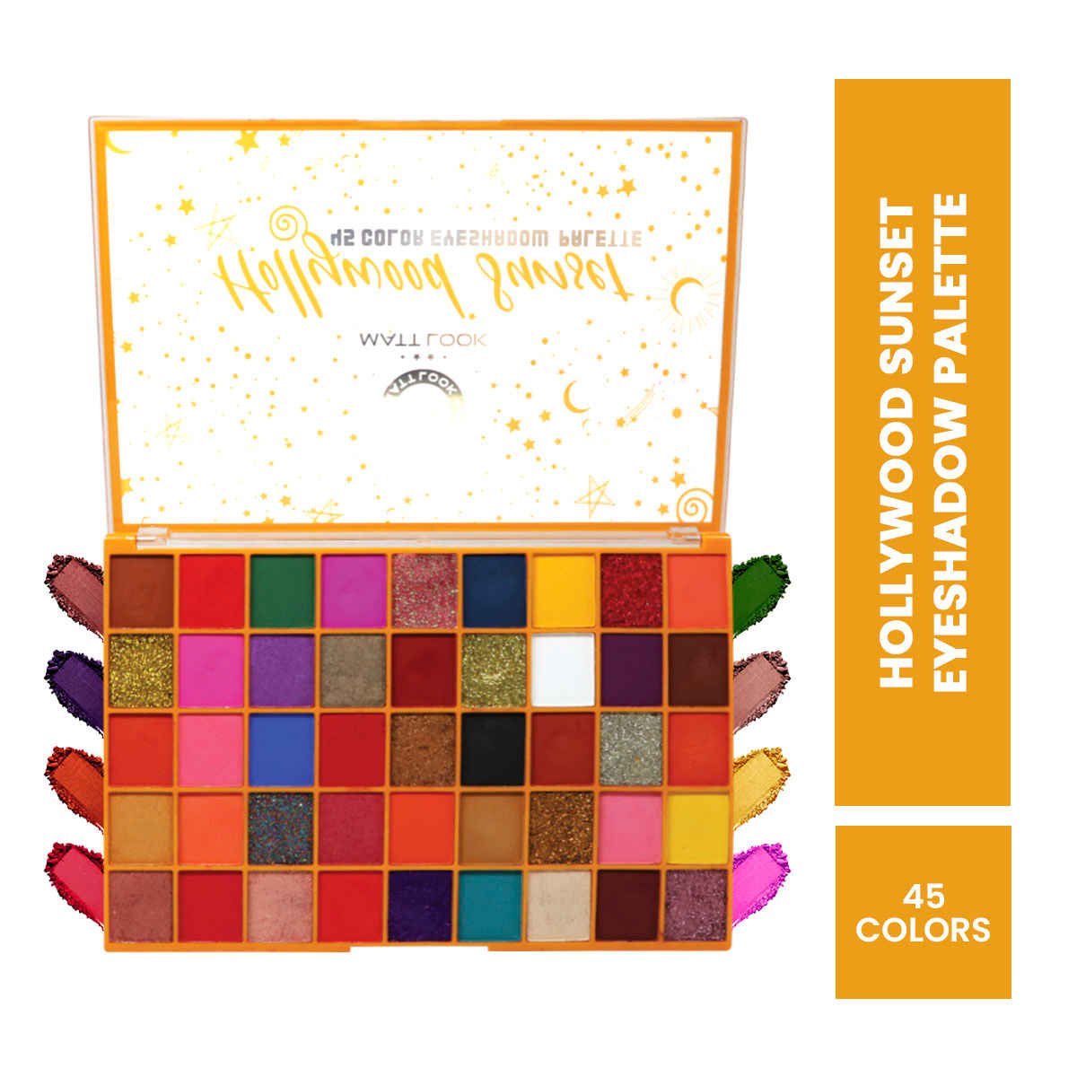 Buy Matt look Hollywood Sunset 45 Colour Eyeshadow Palette, Multicolor-01 (65gm) - Purplle