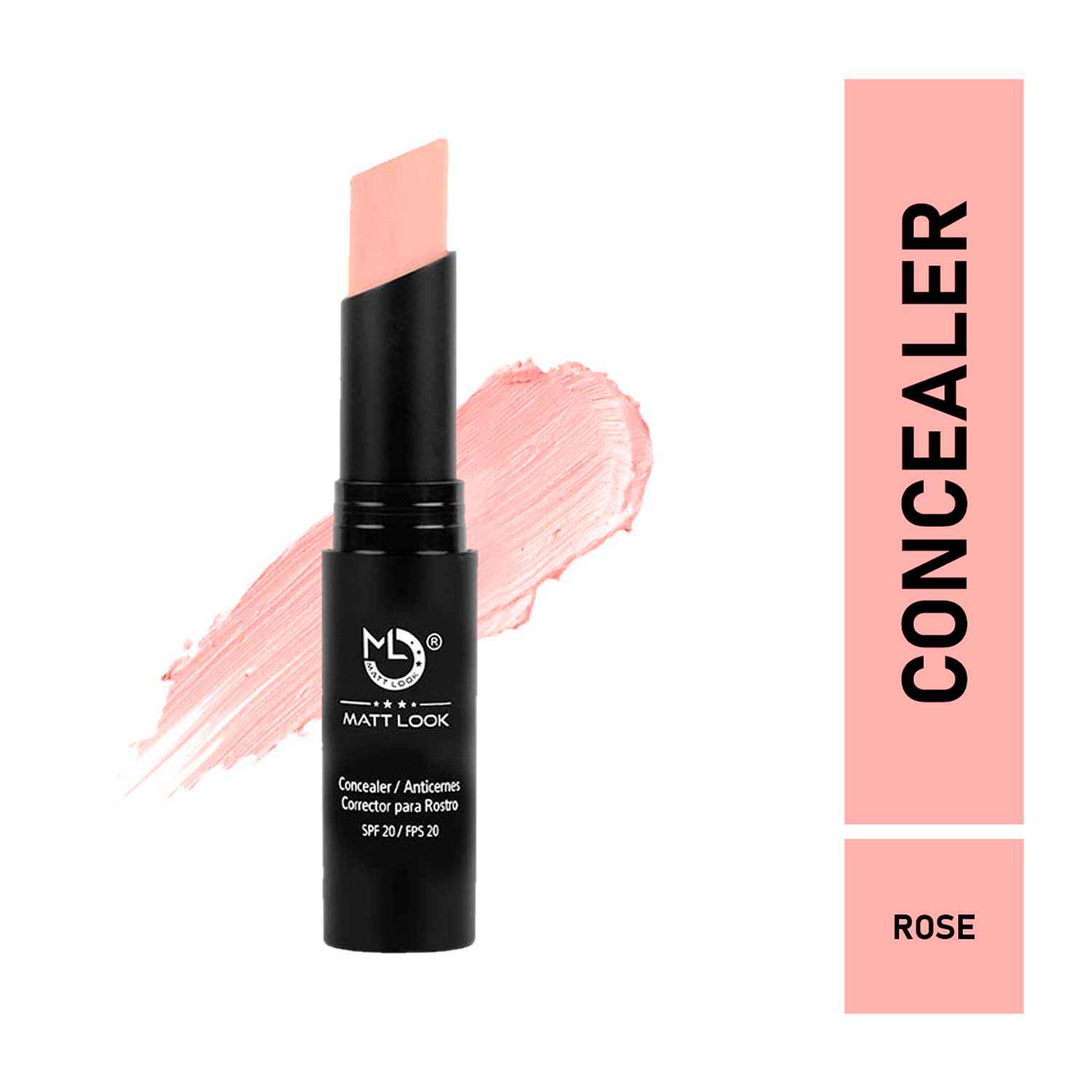 Buy Mattlook Concealer & Anticernes SPF-20/FPS-20, Rose (3.6 gm) - Purplle
