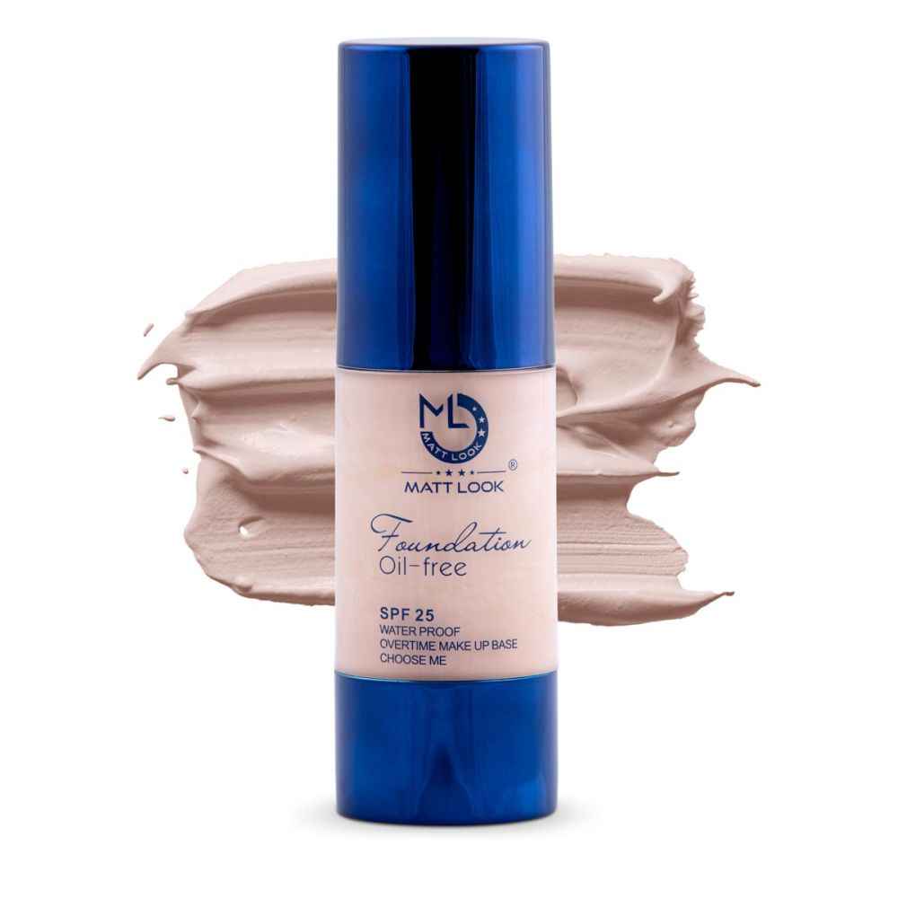 Buy Matt look Foundation Oil-Free & Waterproof SPF-25, 102 (30ml) - Purplle