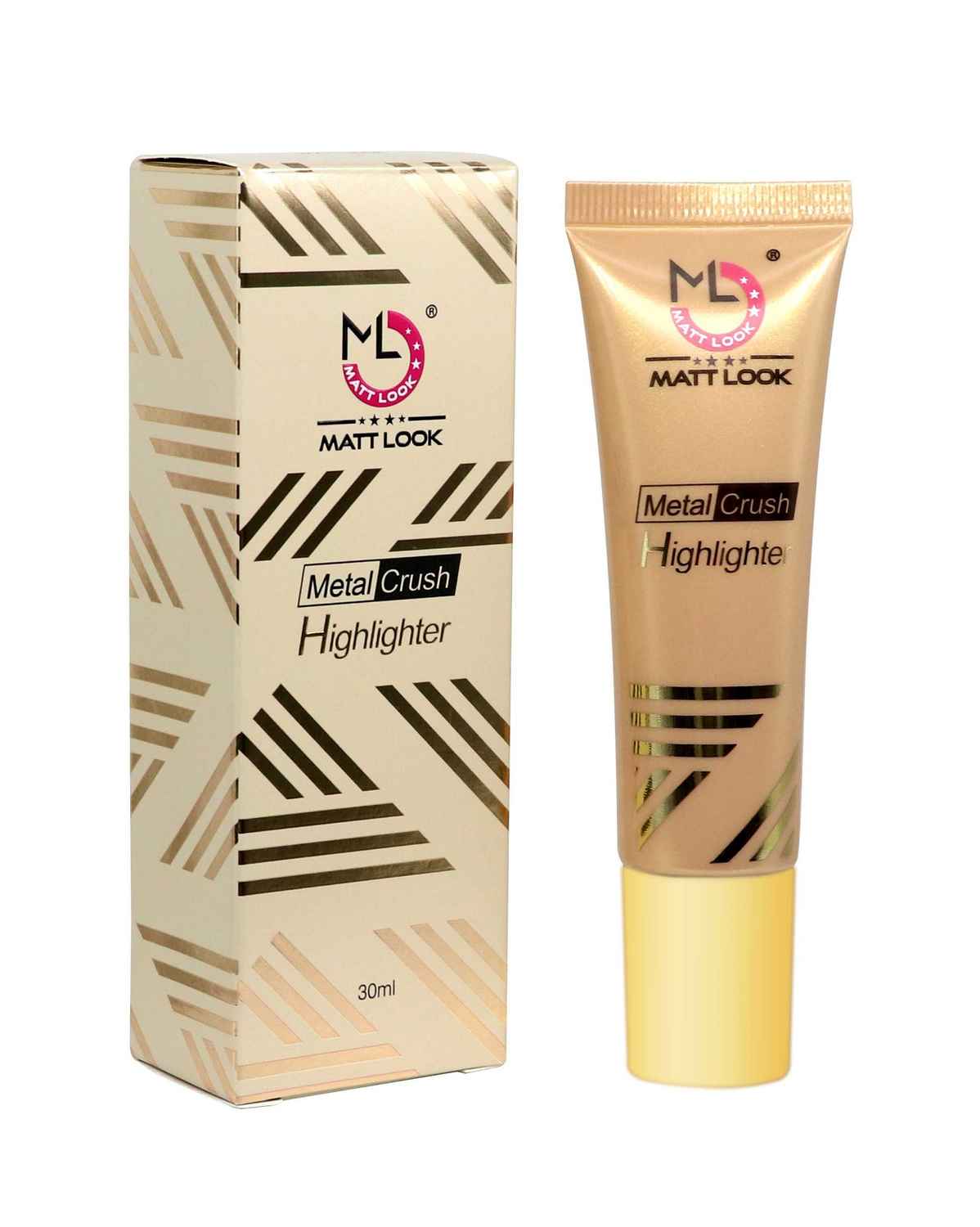Buy Mattlook Metal Crush Highlighter, Face Makeup, Golden Sand (30 ml) - Purplle