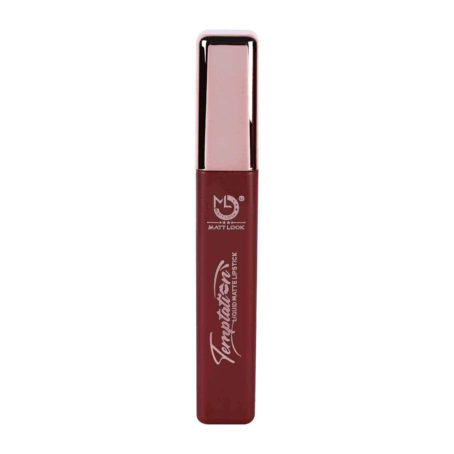 Buy Matt look Lip Makeup Temptation Liquid Matte Lipstick, Wine (5 ml) - Purplle