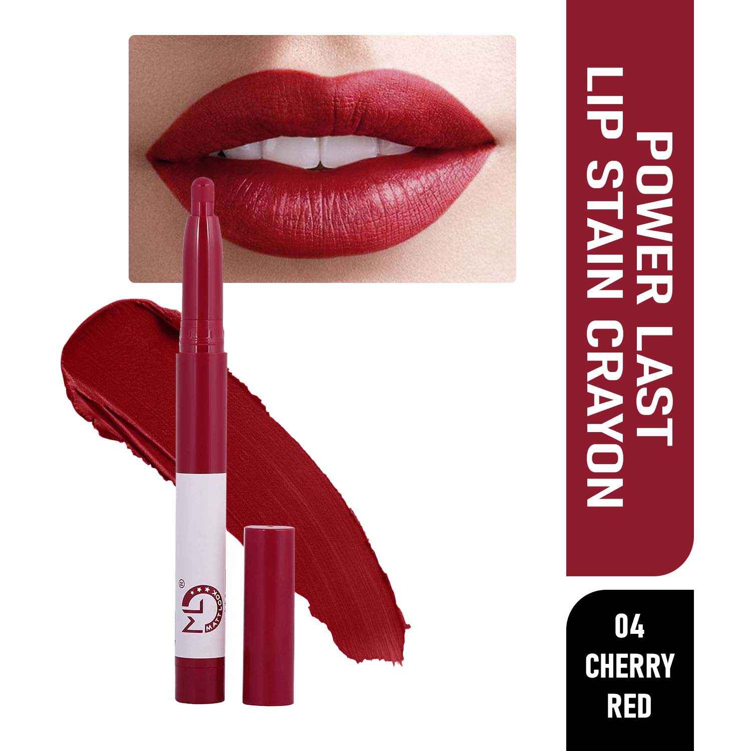 Buy Mattlook Power Last Lip Stain Crayon Lipstick, Rich Colour, Non Transfer, Mask Proof & Luxurious Creamy Matte, 1.3 gm - Purplle